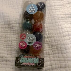 12-Piece Metallic Fun Balls Pack Expressions Fidget Toy Stress Balls